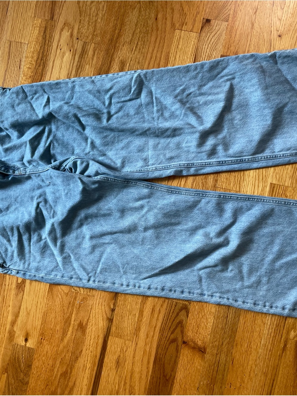 Mango Straight Jeans in Light Blue Denim